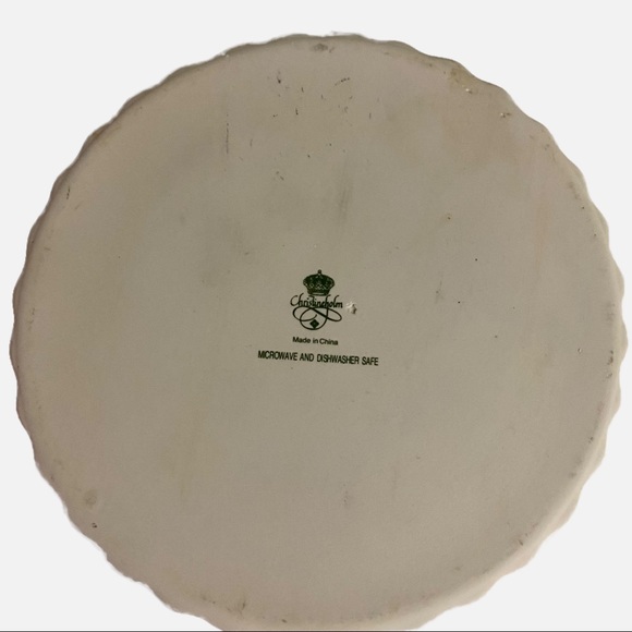 Christine Holm Vintage Porcelain Casserole Quiche Pie Plate Dish Floral - Picture 4 of 6